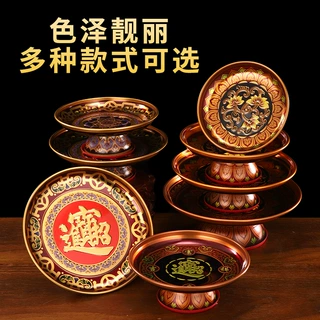 新合金供盘供佛果盘拜神贡品盘家用佛具莲花贡盘佛堂供具厂家批发