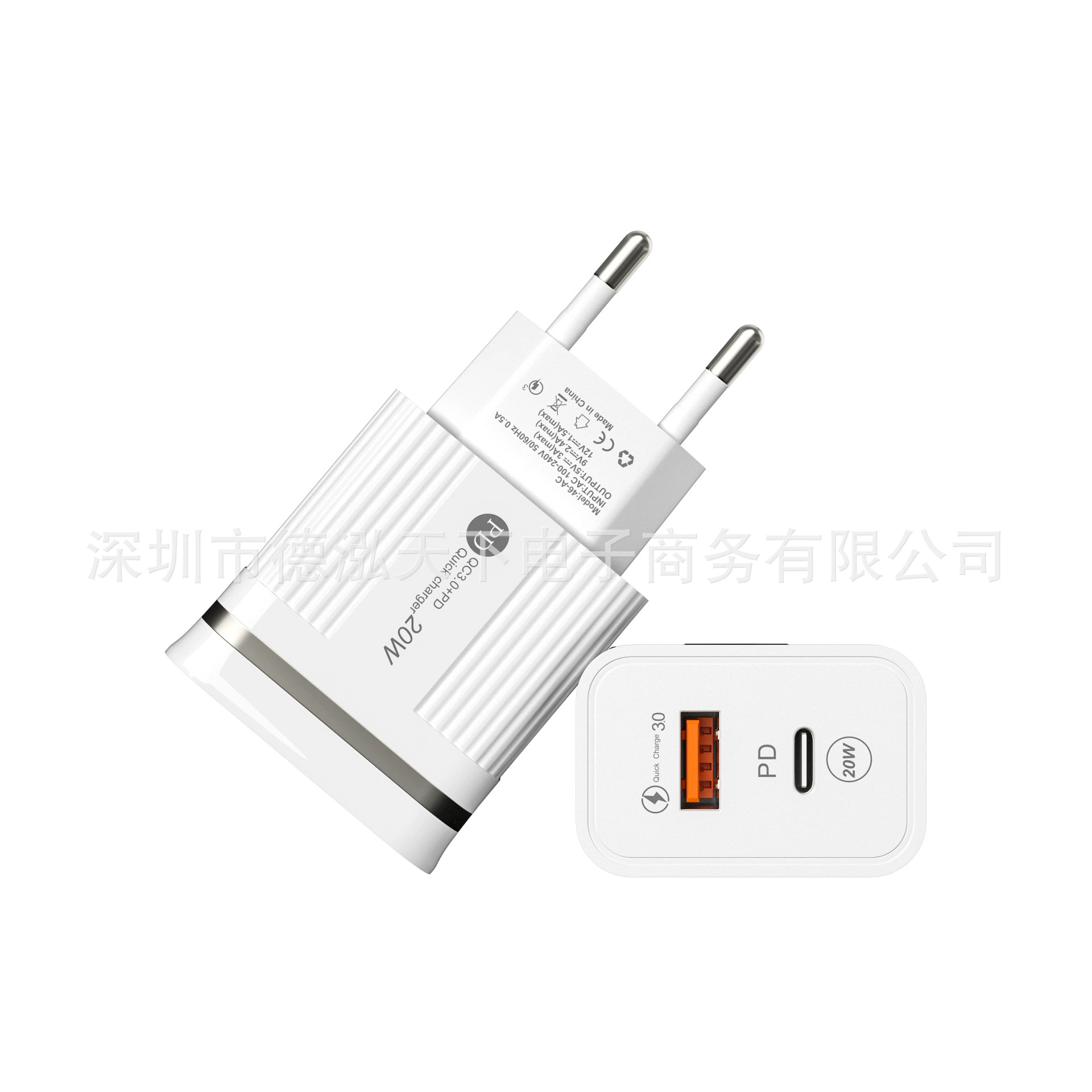 Аксессуар питания Phnom Penh с 1 USB и 1 PD 20 Вт быстрая зарядка qc3.0 адаптер питания 5 В 2 А европейская и американская головка зарядки