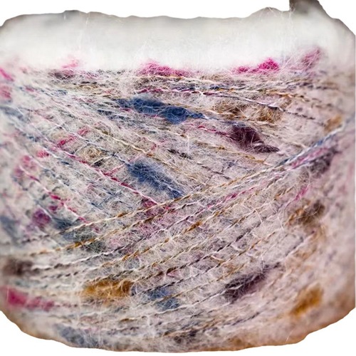 Chuan Cai Hand-woven Wool Yarn DIY Color Point Maha Hair Yarn, Colored Medium-Thick Segment-Dyed Silk Maha Hair Yarn