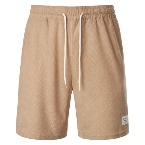 Summer solid color elasticated corduroy simple five-inch short men's shorts casual pants