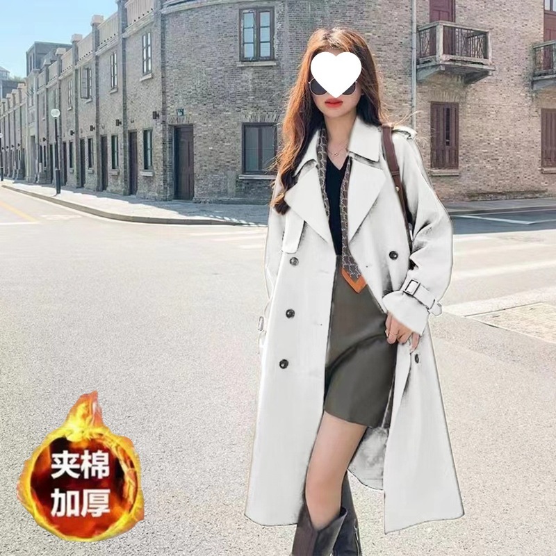 法式风衣外套女2025新款春秋收腰垂感洋气中长款爆款高级感风衣女|undefined
