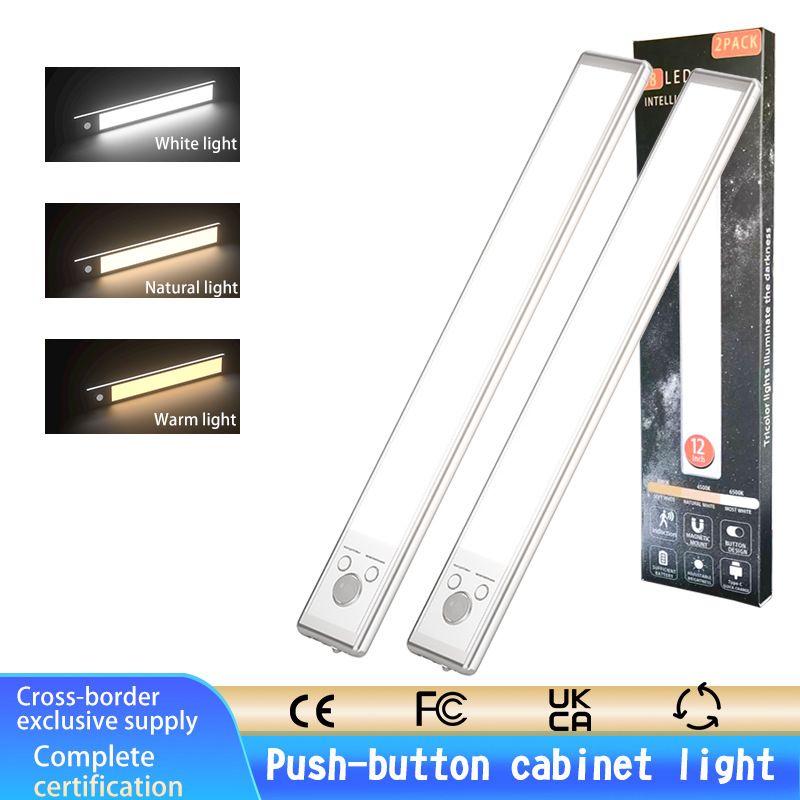 Ultra-Thin Led Cabinet Light, Human Body Sensor Table Lamp, Bedroom Outdoor Night Light, Non-Plugged Light, Light Strip, Light Strip