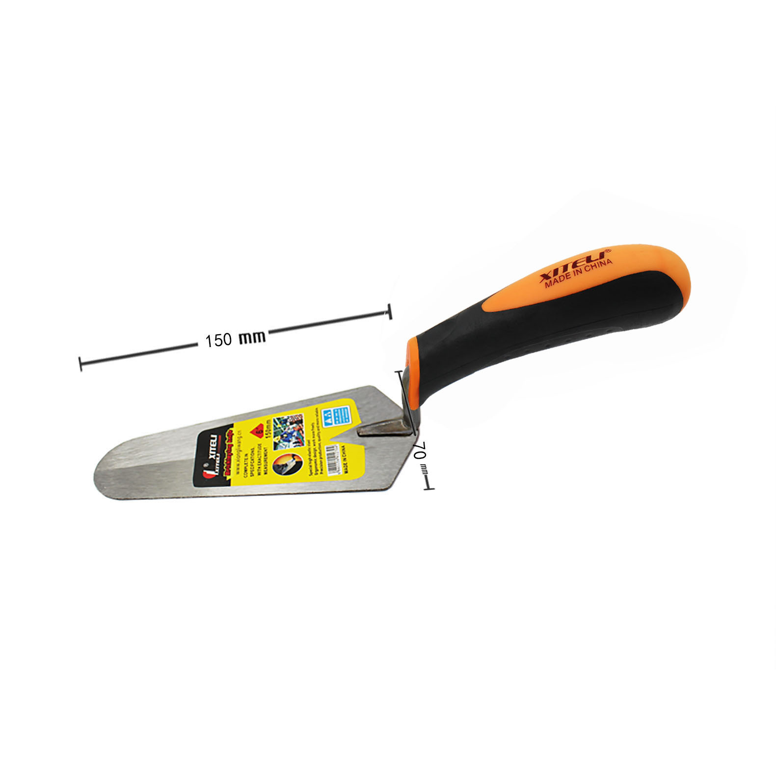 Herramientas directas de fábrica melocotón cuchillo de colocación de ladrillo al por mayor soporte de paleta cuchillo de azulejo de cabeza redonda puntiaguda ovalada