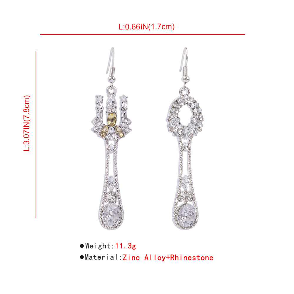 Pendientes De Vajilla De Diamantes De Aleación De Moda display picture 16