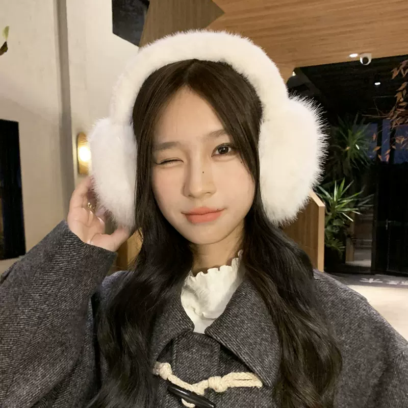 耳罩女冬季可爱白色保暖防风毛绒耳捂耳包护耳帽百搭学生骑行耳套