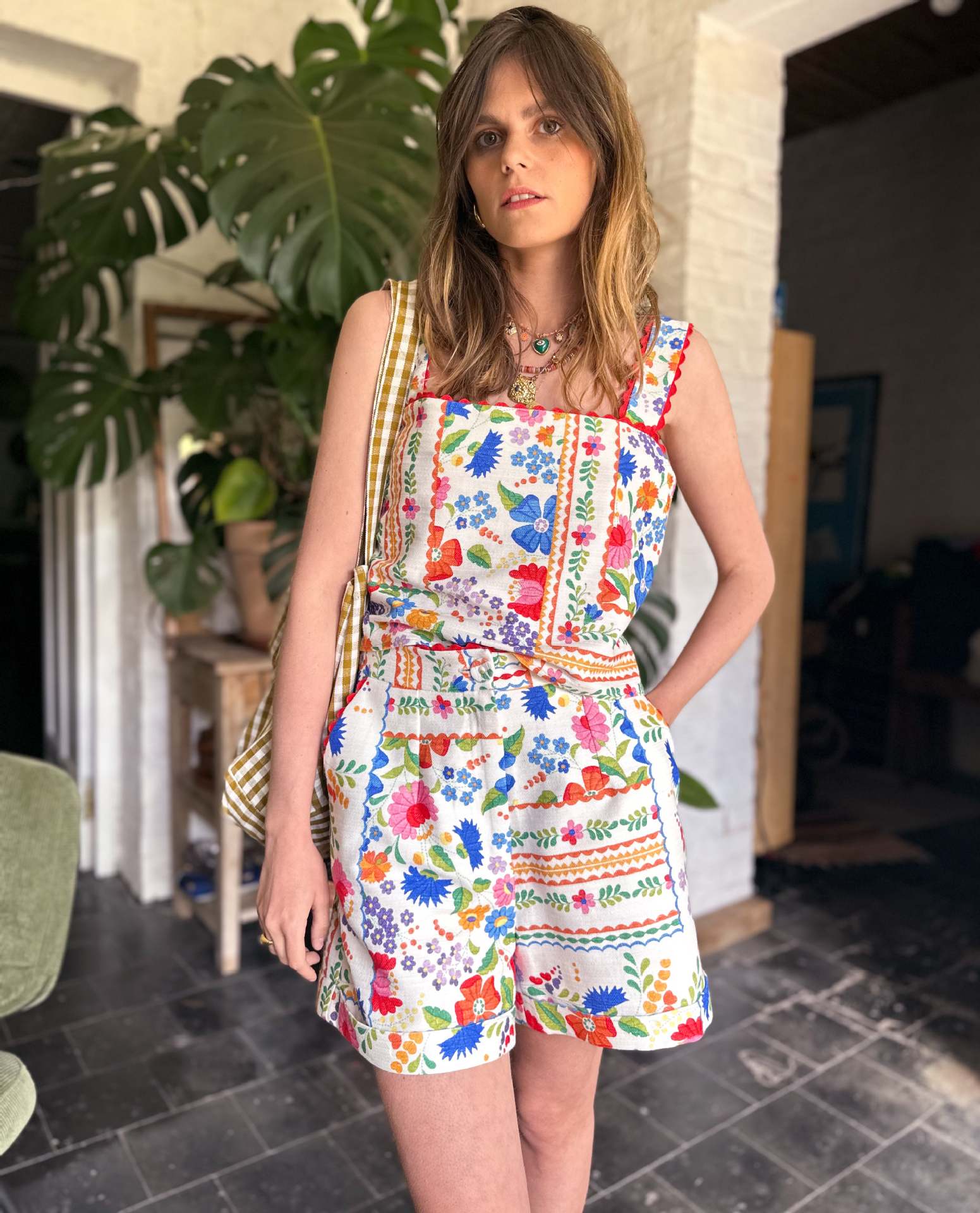 2 Pieces Set Quantity Holiday, Banquet, Travel Occasion Holiday Banquet Travel Women's Casual Simple Style Streetwear Printing Linen Polyester Shorts Co-ord Set Shorts Sets