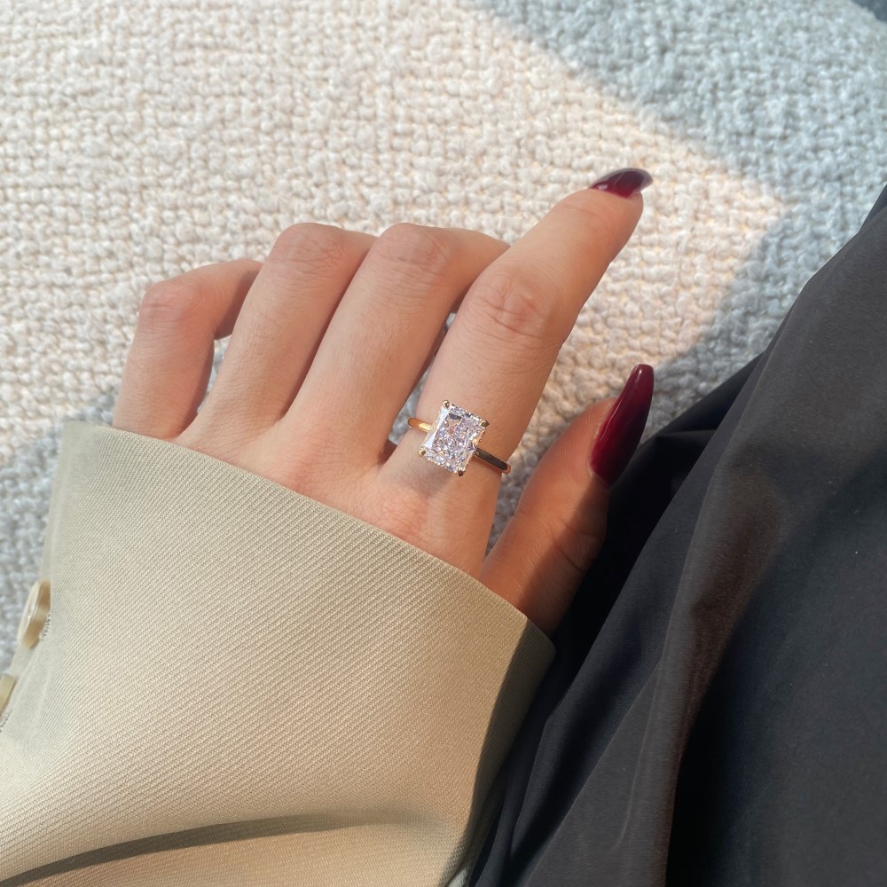6g Weight Zircon Inlay Material Rings Classification 1 Piece Quantity Holiday, Daily Occasion 925 Sterling Silver Material Heart Shape Pattern Women's Gender Inlay Design Simple Style, Classic Style Style 925 Sterling Silver Zircon Heart Shape Rings 19