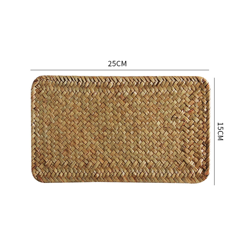 A5LKENS almohadilla de mesa de tejido a mano almohadilla de aislamiento térmico almohadilla de taza a prueba de quemaduras simple almohadilla de mesa de mesa de tejido de paja image 14