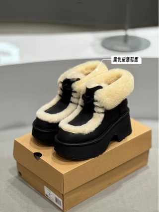 时尚雪地靴外穿系带棉鞋全包跟复古百搭厚底2025年新款外穿雪地靴|undefined