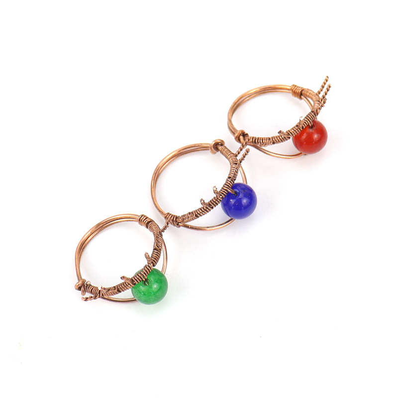 Retro Devilu0027S Eye Agate Plating Rings 1 Piece