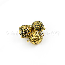 新款饰品配件球形网球切花磁铁扣古金色丝巾扣珍珠扣链接扣手链项