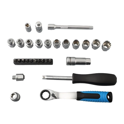 Mühərrik tənzimləmə alətləri Ratchet Sockets, Toothed Through-Hole