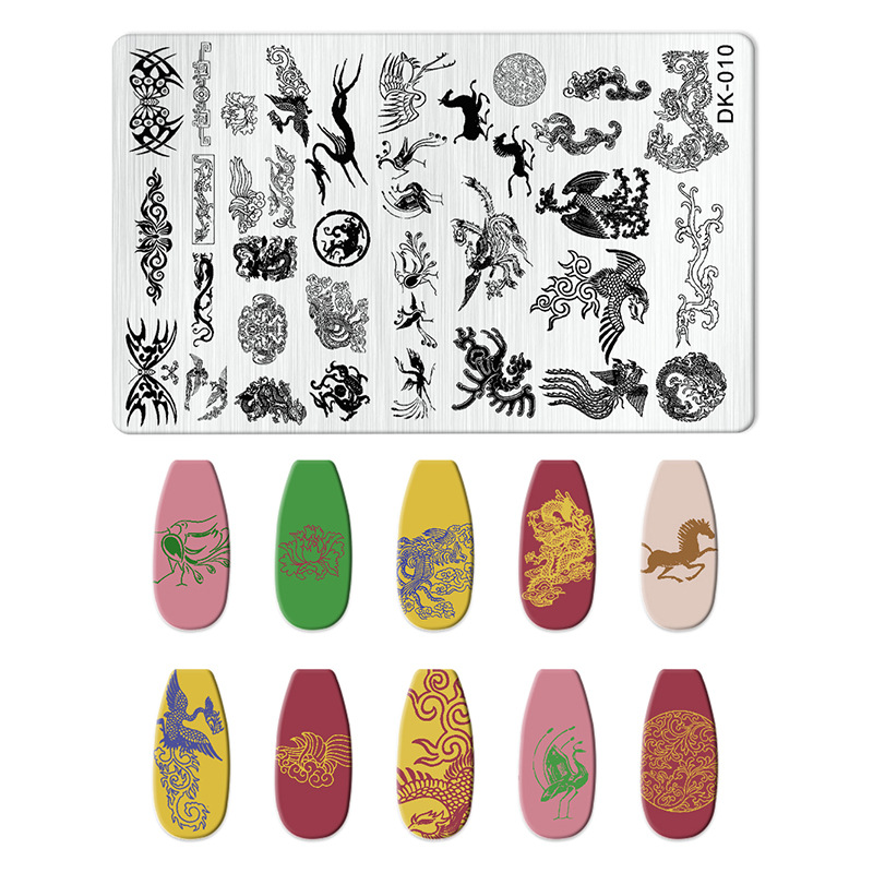 Cross-Border Printing Templates for Nail Art, Rectangular Plates for Painting, New Designs in Stock, Wholesale Accessories in Multiple Colors