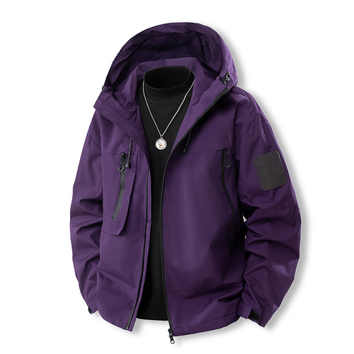 New soft shell jacket for men's trendy outdoor jacket windproof waterproof casual sports jacket versatile
