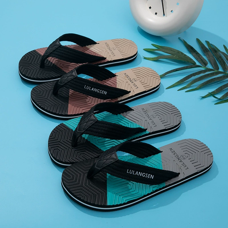 Lu Langsen шлепанцы мужские пляжные сандалии 2024 новый прилив летом высокого класса носить нескользящие ножки тапочки мужчины