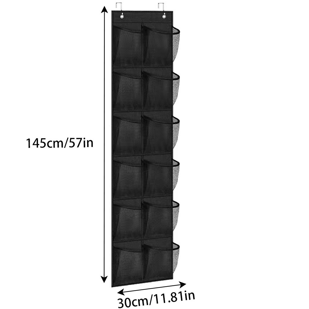 후크 2개 검정색 12그리드 걸이백 145-30cm