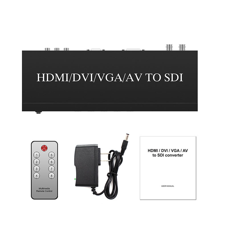 HDMI VGA AV DVI a SDI multiformato Conversión de señal de vídeo SDI señal de vídeo digital