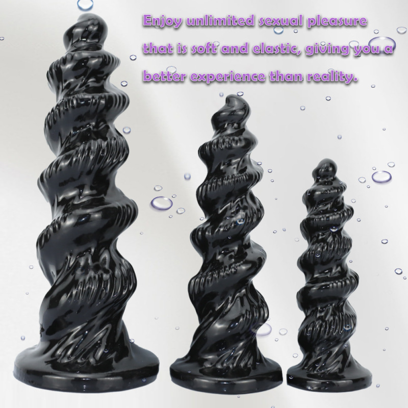 28cm Extra Long Threaded Anal Plug Chrysanthemum Anus for Men and Women Rotating Insertion Sex Products Special-Shaped Screw Dildo