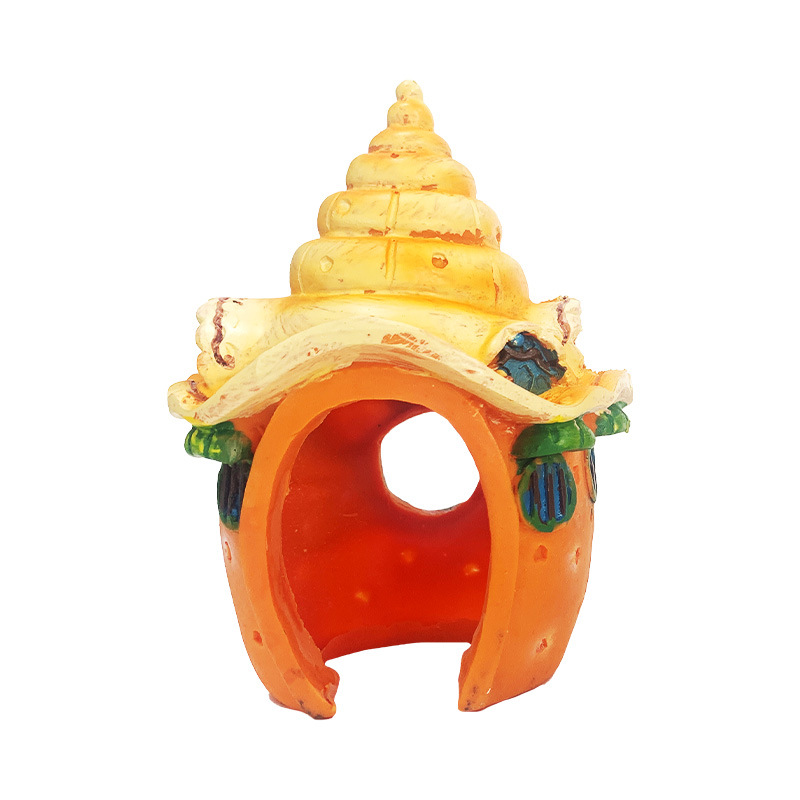 Tanque de peces acuario resina decoración cangrejo ermitaño evitar resina setas Concha habitación paisajismo caja de alimentación CANGREJO