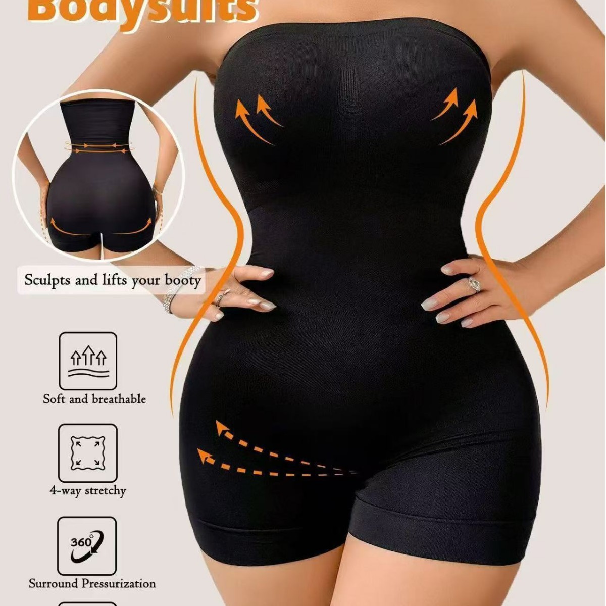 Cross-Border Tummy Control One-Piece Shapewear for Women, One-Shoulder Sexy Breast-Wrapping Waist-Lifting Butt-Lifting Corset Body-Shaping Clothing European and American Underwear