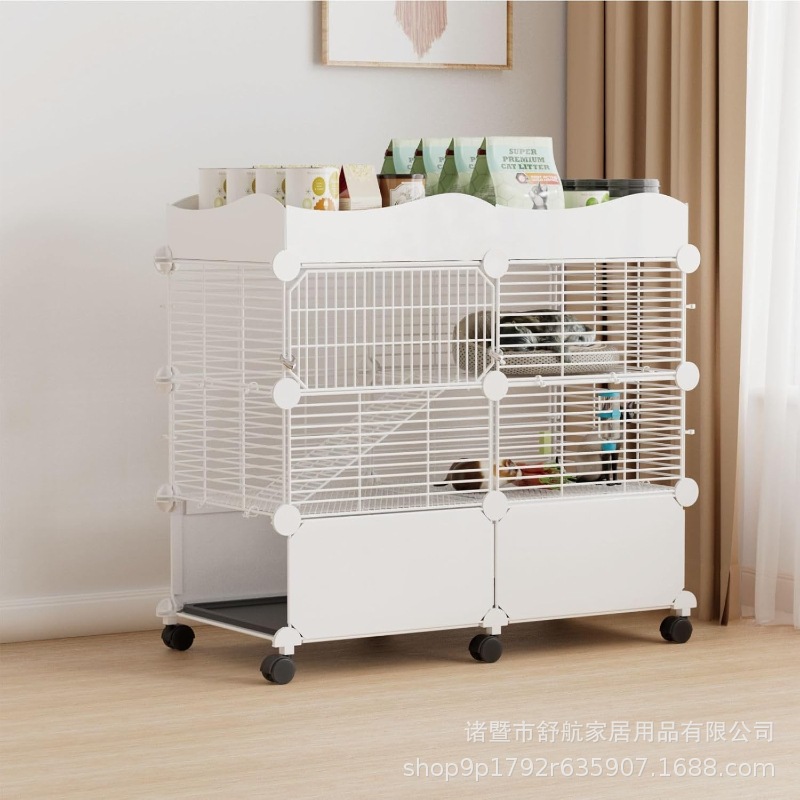 宠物笼加密铁网仓鼠笼子顶部置物兔笼子自由组装龙猫笼小宠物笼子