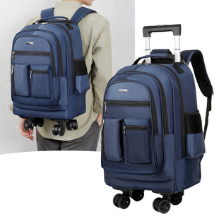 New Multifunctional Large-Capacity Travel Business Backpack with Detachable Universal Wheels for Business Trips and Trolley Travel Bags Factory Batch