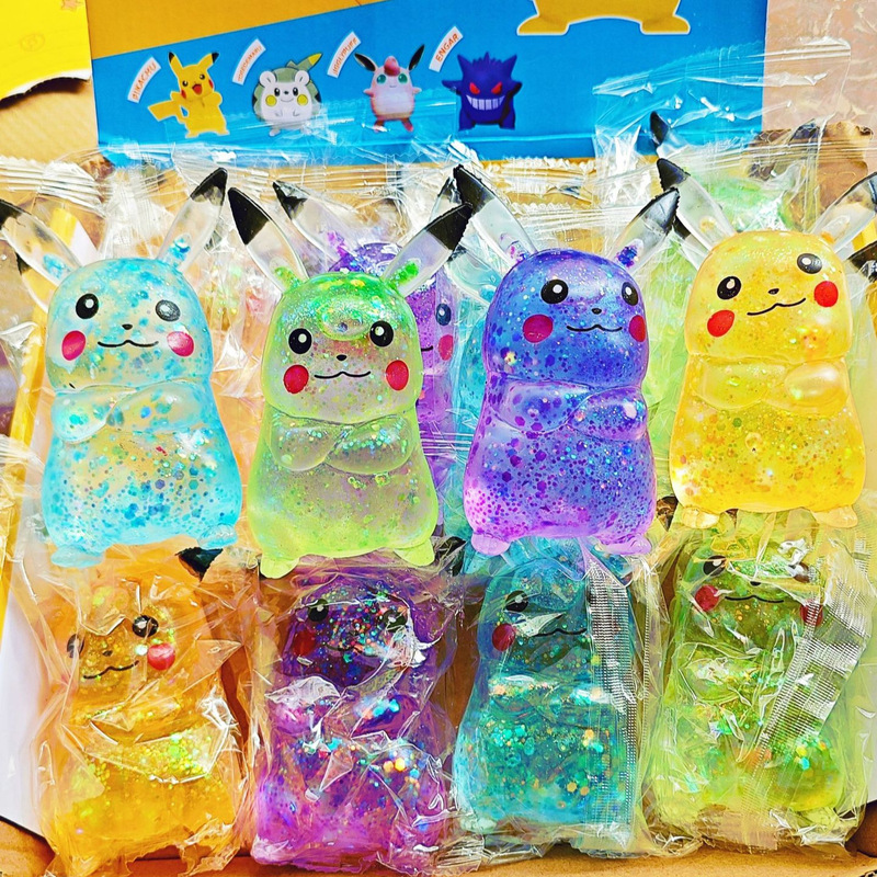 Cross-border creative stress-relief Pikachu squishy toy, cute novelty squishy gadget, unique small toy from the factory
