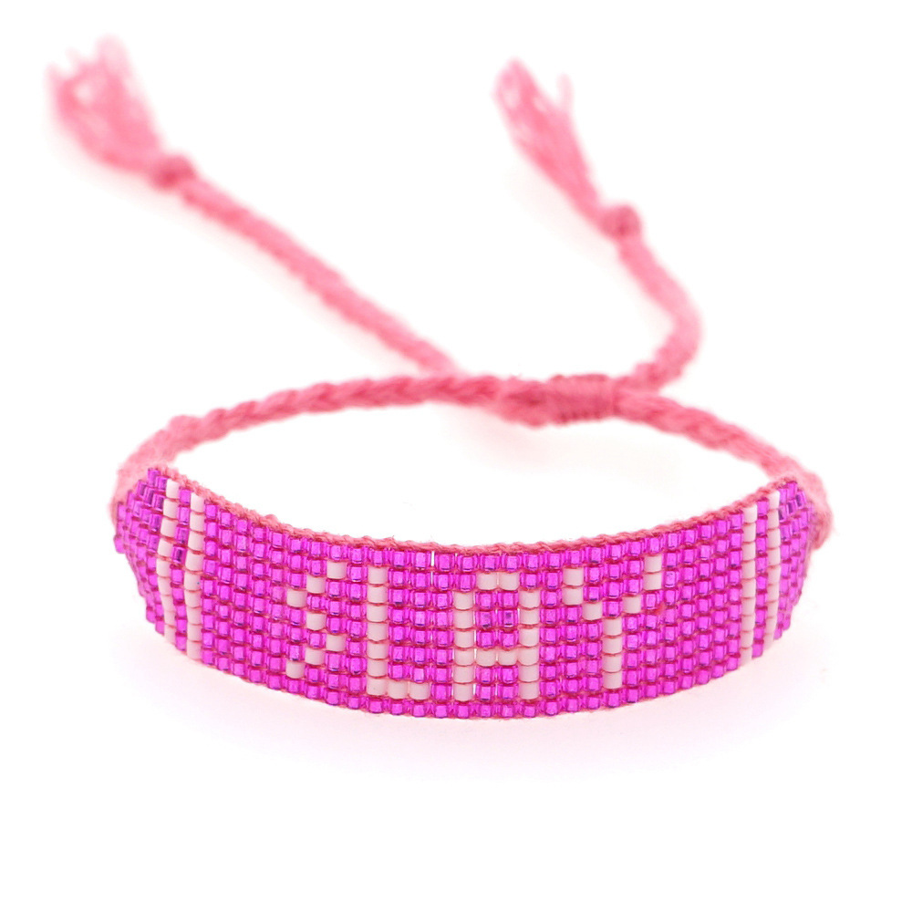 Simple Rose Red Lay Letter Bracelet display picture 7