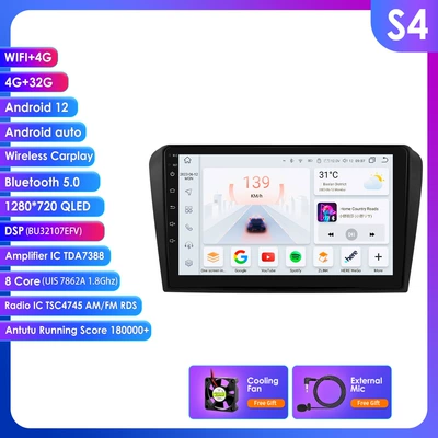 DVD Navigation for 04-09 Mazda3 Central Control - 432g-wifi4g-lte-version-7862-carplay-eight-core-9-inch-for-old-mazda-three-04-09