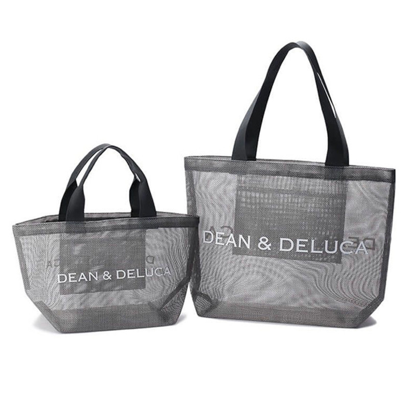 新款简约网纱包手提包度假沙滩包单肩PVC网袋时尚购物袋支持批发