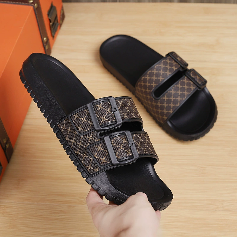 Мужские тапочки Birkenstock с ощущением какашек, тапочки большого размера для летней уличной одежды, купания в ванной комнате, нескользящие трансграничные сандалии.