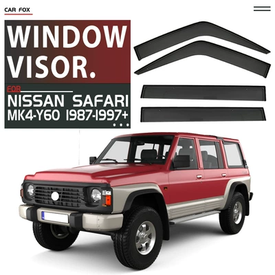 Suitable for Nissan Safari Window visor Car Window Rain Shield Rain Eyebrow (Rain shield) - standard-packing-without-logo-nissan-safari-sofa-rui-mk4-y60-1987-1997-plexiglass-no-bright-strip-window-rain-blower