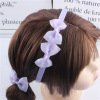 Purple children's hairgrip with bow, cute headband with tassels from pearl