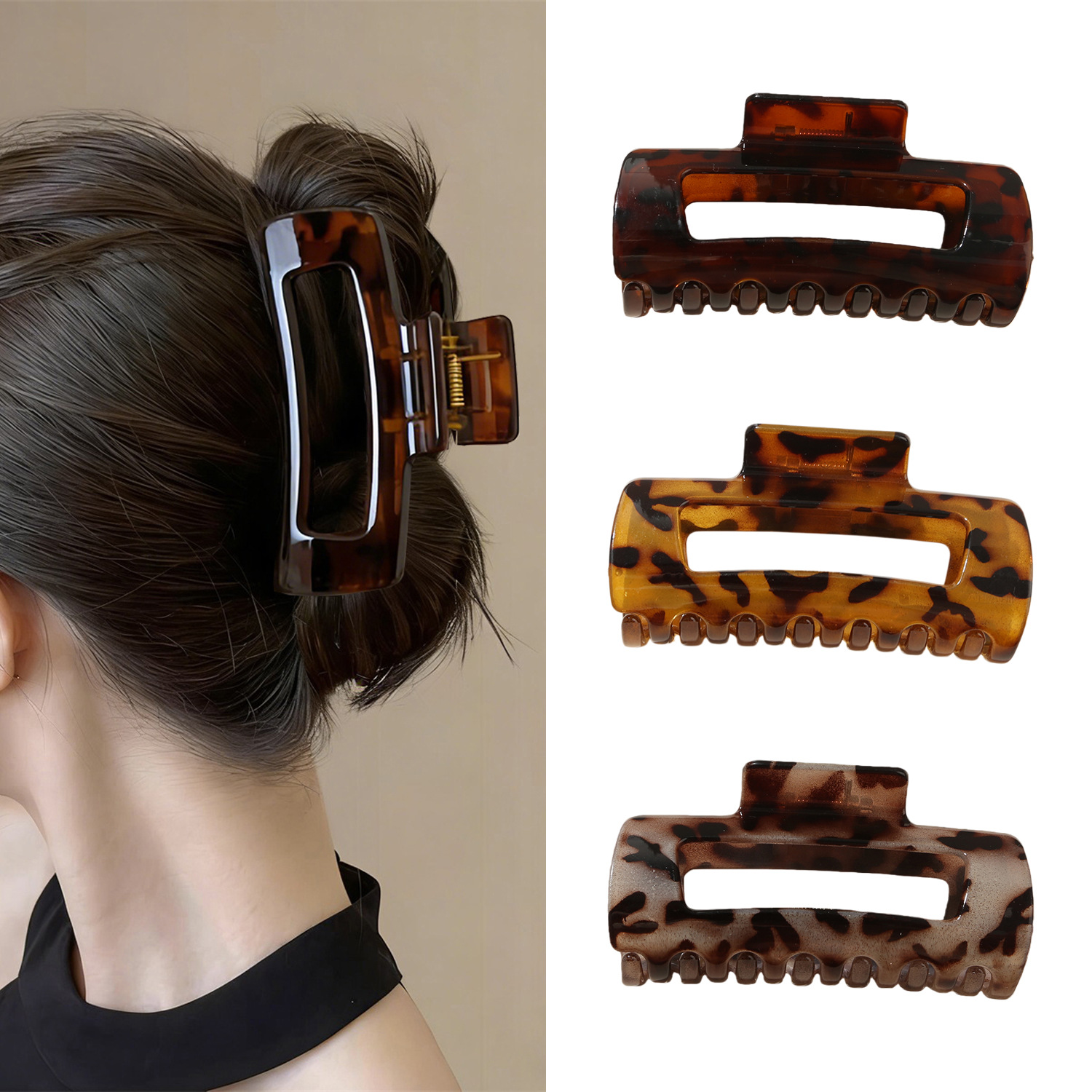 Set de pinzas para el pelo superventas en Amazon: pinzas con acabado satinado para la parte posterior de la cabeza, pinzas tipo tiburón, pinzas planas sin dolor y pinzas de abulón.