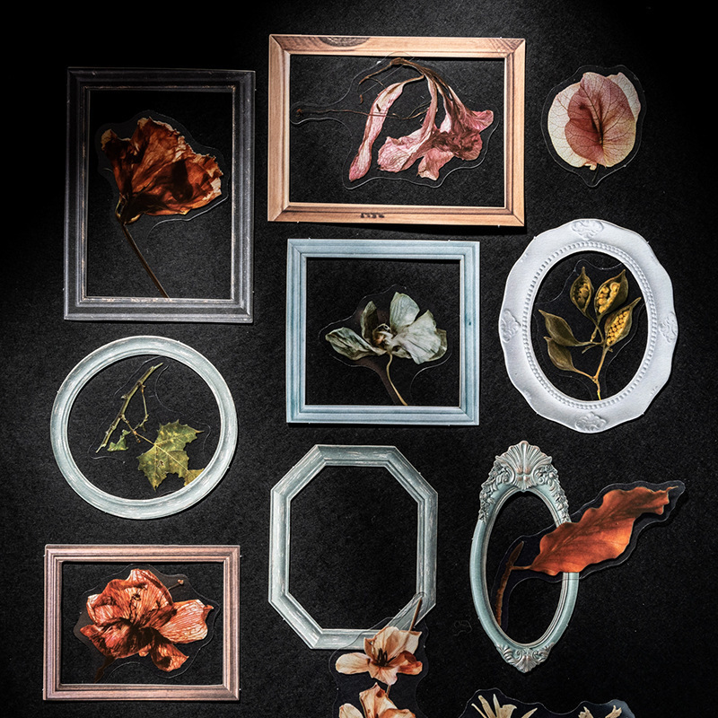 Ketchup Girl Sticker Pack Photo Frame Aesthetic Series Floral Photo Frame Original Theme Base Handbook Decoration