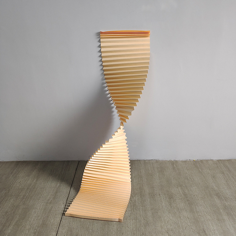 Papel corrugado largo de boda rojo decoración de fondo de escena de boda origami ondulado decoración de techo de sala de bodas de boda