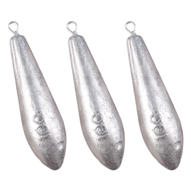 Cross-border wholesale Willow lead pendant with ring string hook lead lump Willow fishing pendant water drop lead pendant foot gram willow leaf lead pendant