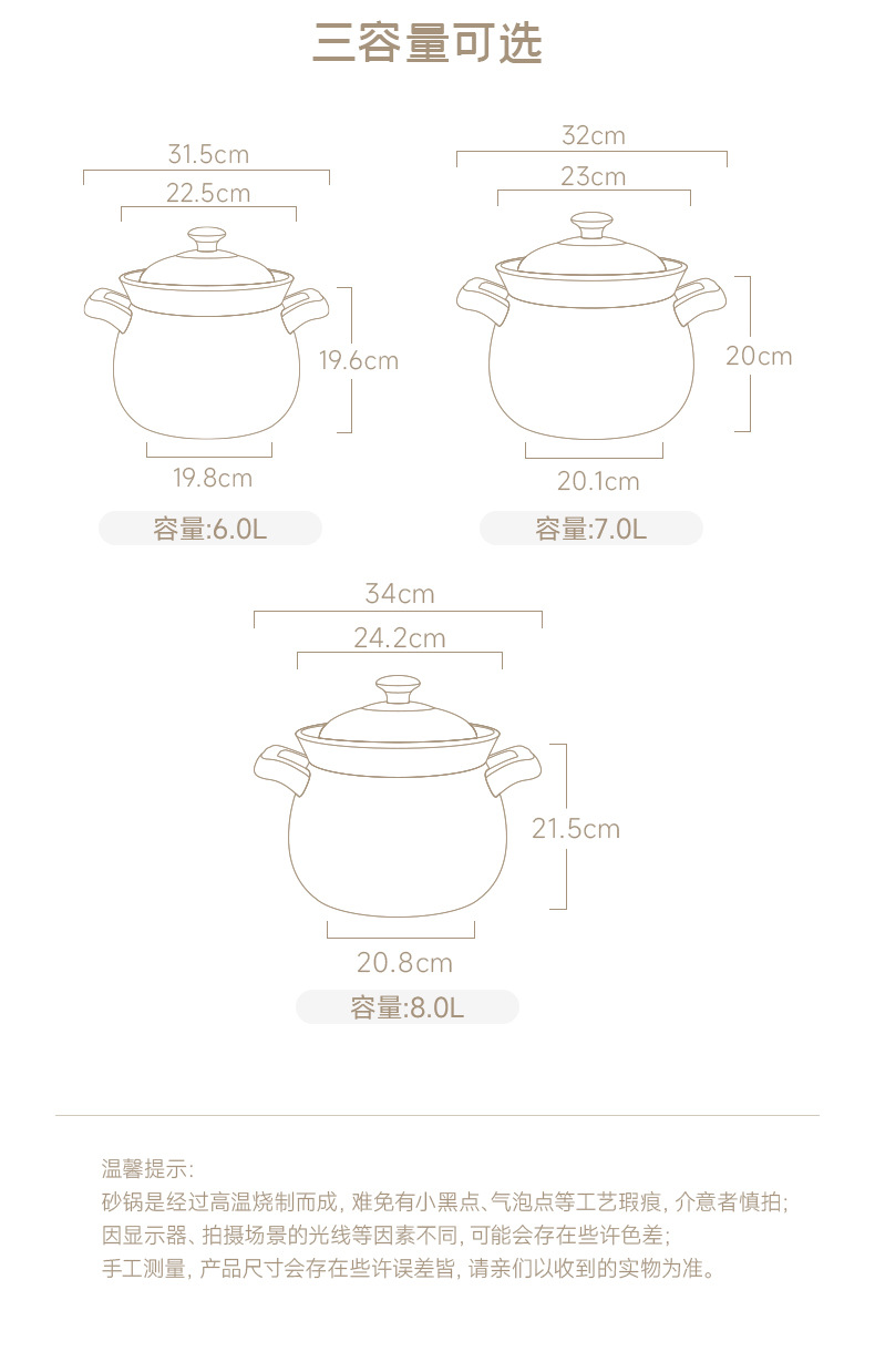 陶煲王耐高温干烧砂锅炖锅家用明火燃气大容量煲汤锅陶瓷沙锅汤锅详情6