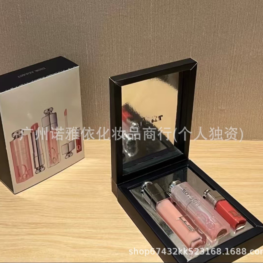 跨境外贸口红新版迪变色唇膏3.2g粉漾口红持久保湿001/004/三件套