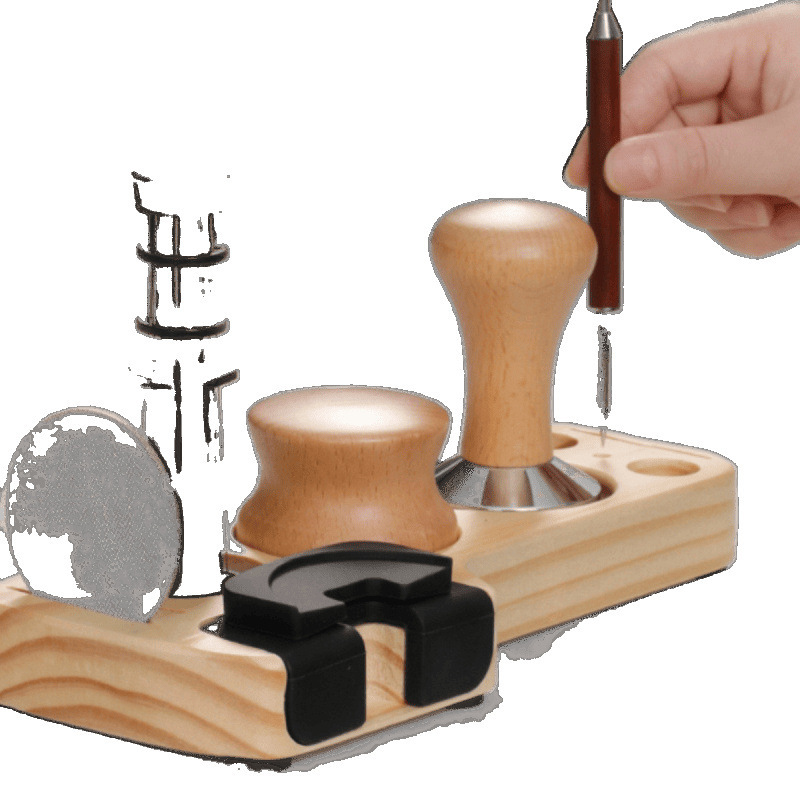 ※ユニバーサルコーヒープレスパウダーホルダーコーヒーマシンハンドルマッチング器具収納ブナ材充填プレスホルダーパウダーディスペンサーホルダー補助|undefined