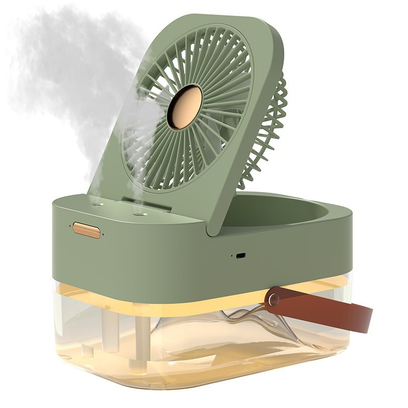 Mini ventilador de escritorio humidificador de aroma 2 - en - 1 refrigeración pequeña oficina de aire acondicionado USB portátil silencioso estudiante