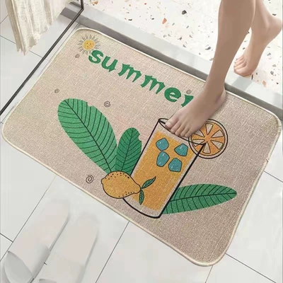 Mats, Door Mats, Household Bathroom: Avtomobil döşəmə paspasları - a-glass-of-lime-flax-4060cm