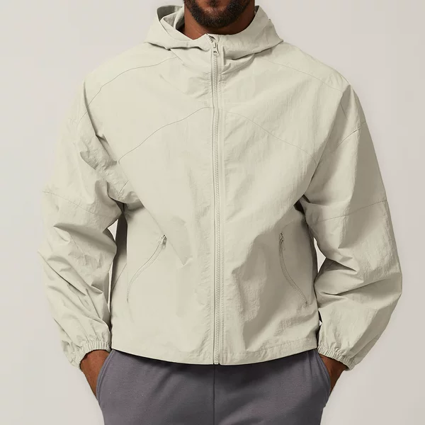American-Style Zippered Windproof Hooded Outdoor Water-Repellent Hiking Camping Citywalk Jacket 1024