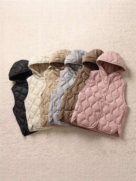 2025 New Autumn and Winter Lightweight Hooded Casual Short down Vest Vest Bottoming Inner Vest Warm Jacket