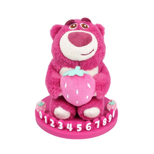 Genuine Disney Doll Strawberry Bear Plush Toy Stitch Doll Scented Pendant Big Eyed Monster Bag Accessories