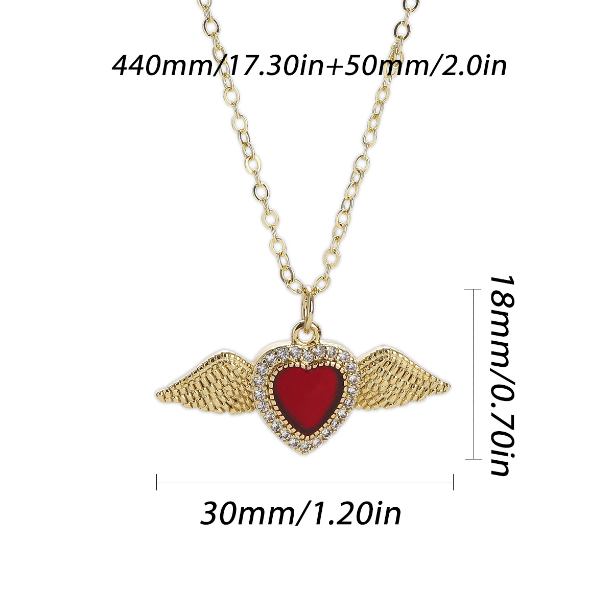 17g Weight Pendant, Chain Jewelry Making Type Copper Chain Material 1 Piece Quantity Holiday, Street Occasion Copper Material Heart Shape Pattern Unisex Gender Plating Design Retro, Simple Style Style 1 Piece Copper Heart Shape Pendant Chain 2