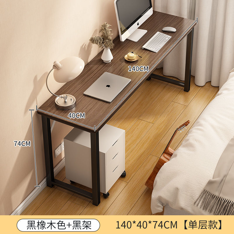 Escritorio de computadora, dormitorio de escritorio, escritorio de oficina en el hogar, escritorio largo, apartamento pequeño, estrecho contra la pared, escritorio de estudiante, estudio