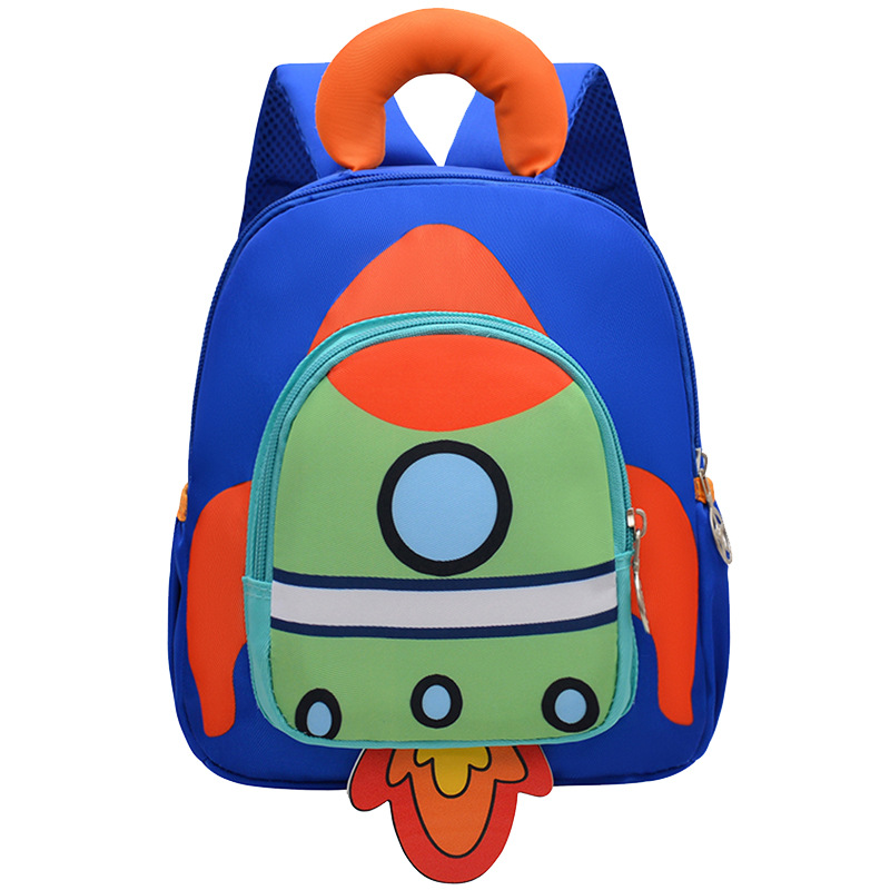 Mochila infantil cohetes de dibujos animados niños mochila transpirable 3 años de edad 5 años de edad preescolar mochila para niñas