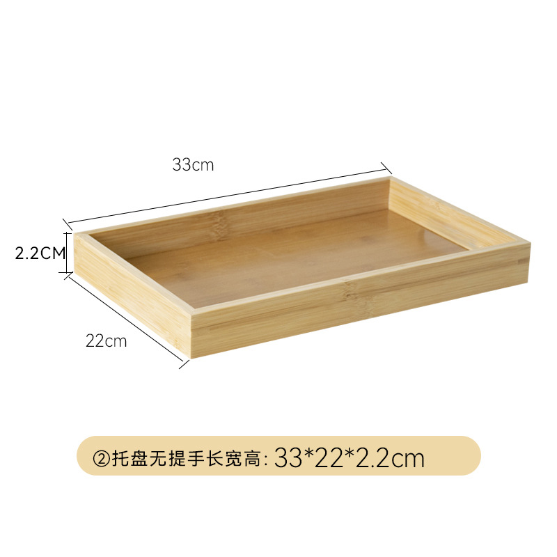 Bandeja rectangular de bambú con doble asa para tazas, té, barbacoa, snacks, pasteles gourmet, postres, ecológica.