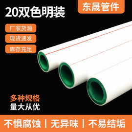 PPR水管工程管道家装冷热管材20双色明装防冻热熔25冷热自来水管